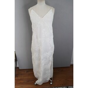 rag bone Larissa Slip Maxi Dress 2  New York White Embroidered Floral Floral